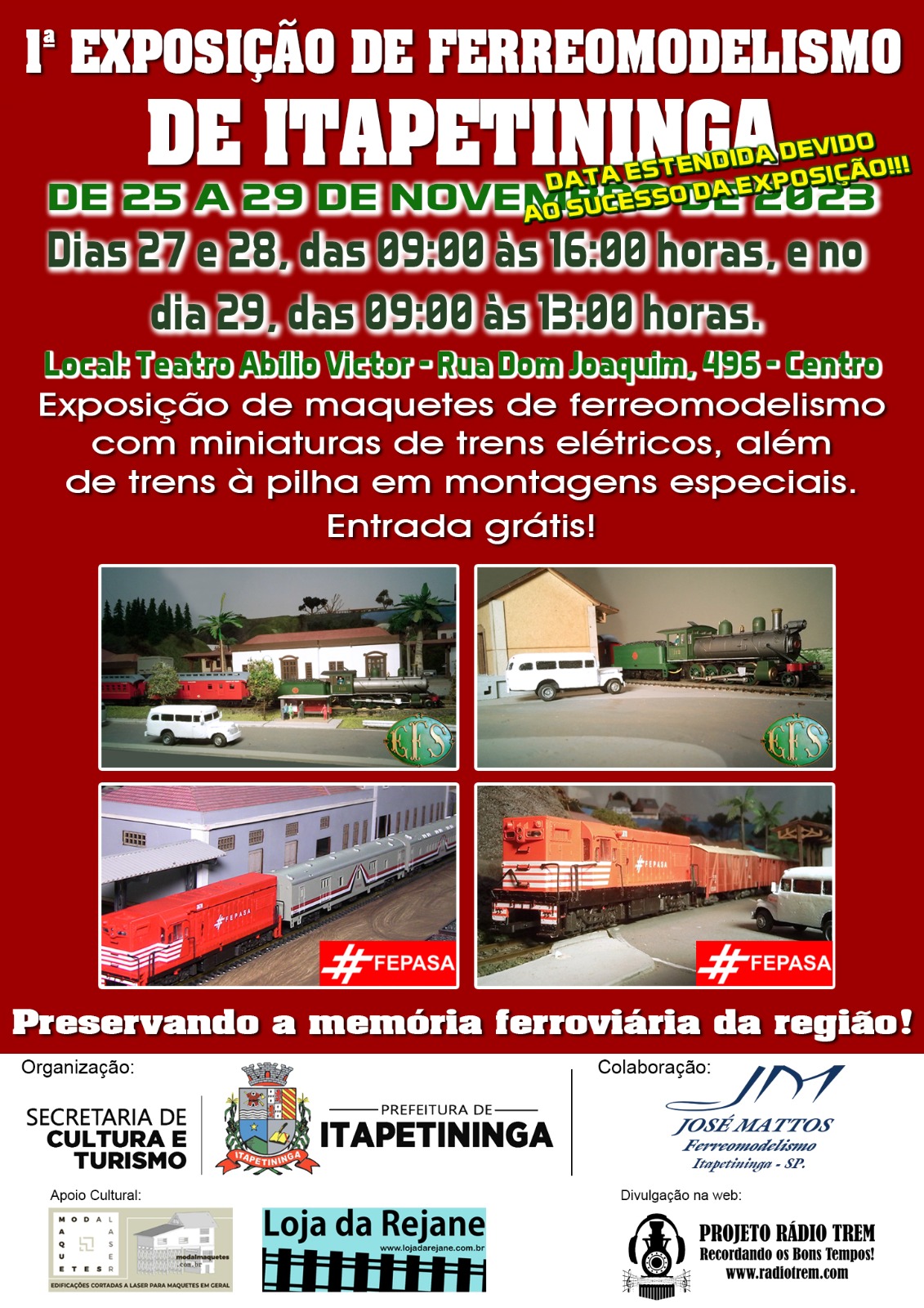 1º EXPOSIÇÃO DE FERROMODELISMO DE ITAPETININGA - SP